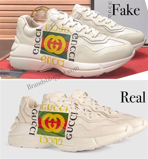 gucci tiger shoes fake|gucci rhyton leather sneakers.